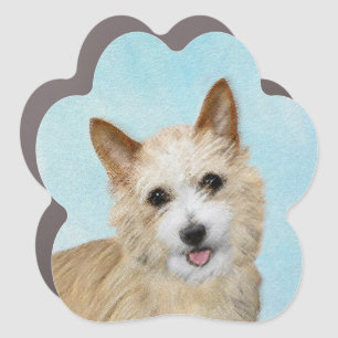 Portuguese Podengo Pequeno Painting - Original Art Car Magnet