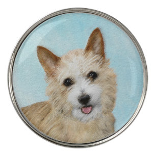 Portuguese Podengo Pequeno Painting - Original Art Golf Ball Marker