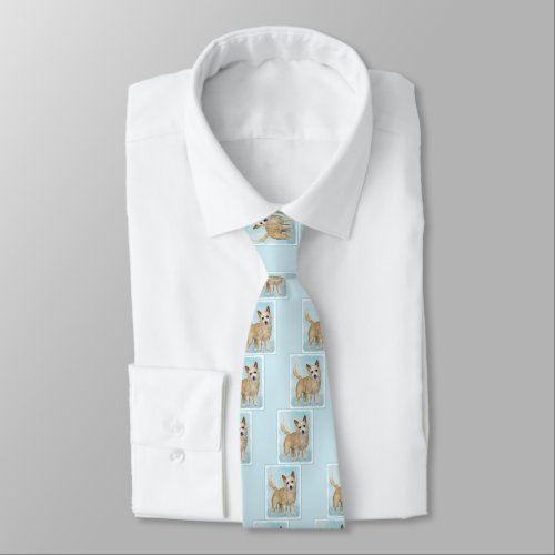 Portuguese Podengo Pequeno Painting _ Original Art Neck Tie