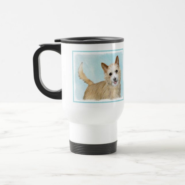 Portuguese Podengo Pequeno Painting - Original Art Travel Mug (Left)