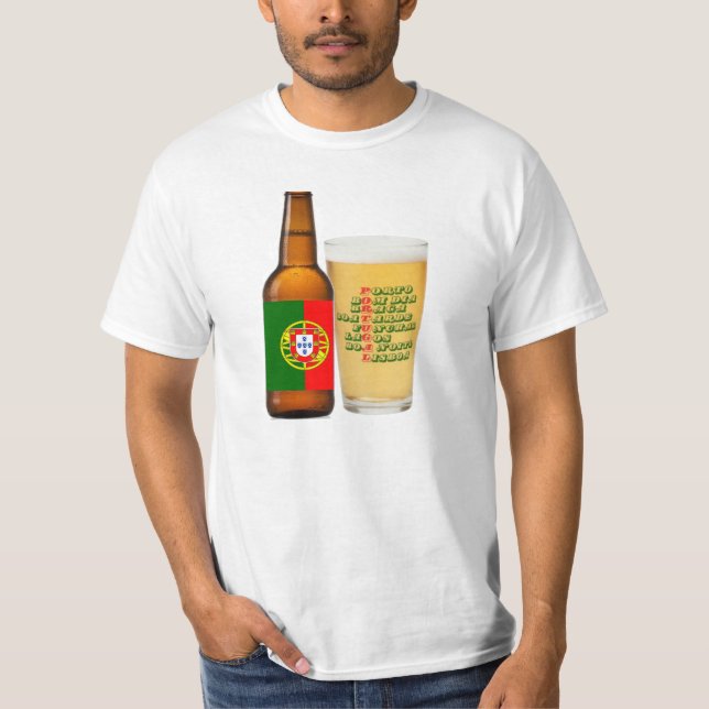 Portuguese Portugal Drinking Team  T-Shirt (Front)