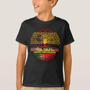 Portuguese Portugal Spain Spanish Tree Roots Flag T-Shirt