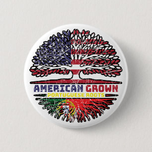 Portuguese Portugal US American USA United States Button