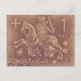 Portuguese postage stamp postcard