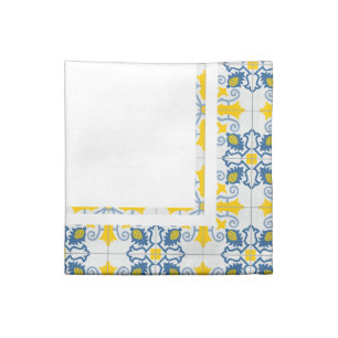 Portuguese pretty tiles frame for family Christmas Cloth Napkin
