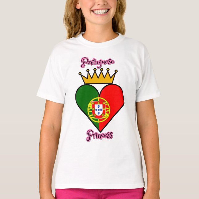 Portuguese Princess Girls Ruffle T-Shirt (Front)