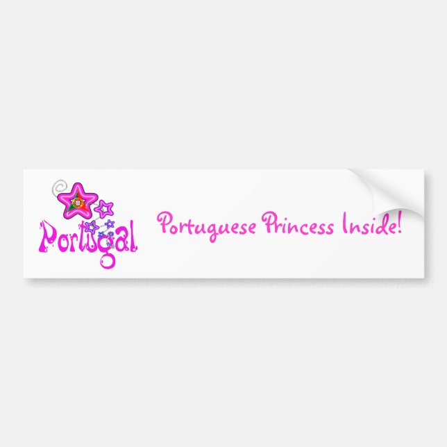 Portuguese Princess Inside Bumper Sticker (Front)