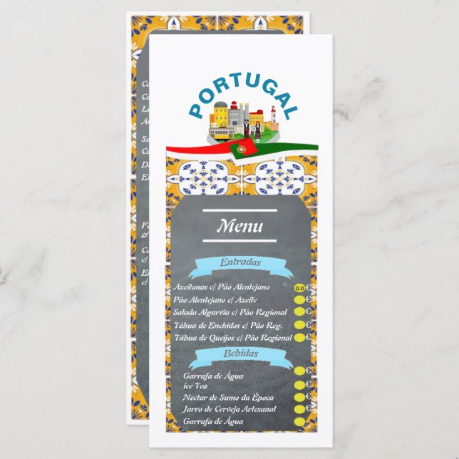 Portuguese Restaurant Menu (Front/Back)