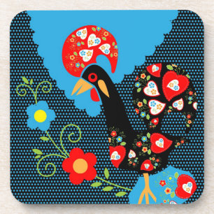 Portuguese Rooster Beverage Coaster
