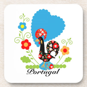 Portuguese Rooster Beverage Coaster
