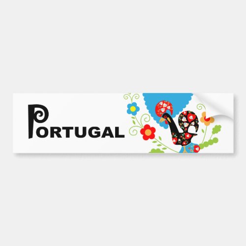 Portuguese Rooster Bumper Sticker