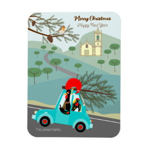  Portuguese Rooster Christmas festive ride card Magnet