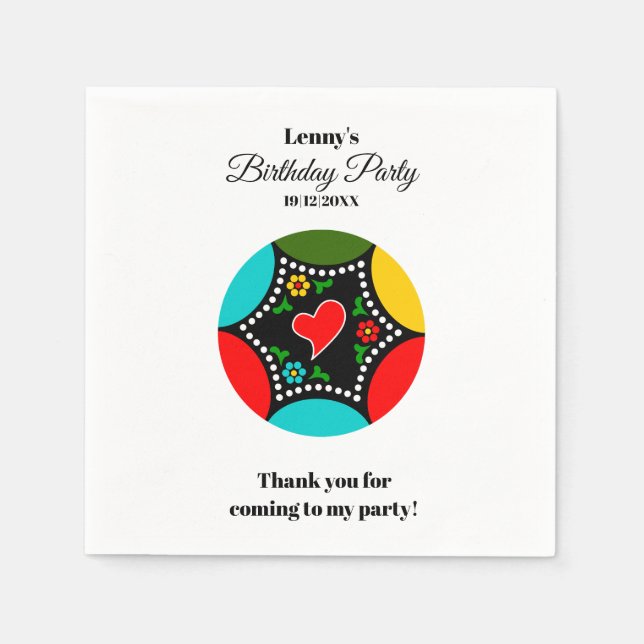 Portuguese Rooster colors Napkins (Front)