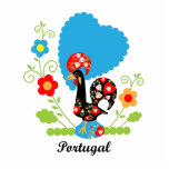 Portuguese Rooster Cutout<br><div class="desc">The Portuguese Rooster of Luck or Portuguese Barcelos Rooster is one of the most popular Portuguese symbols. Abroad it’s known as The Portuguese Rooster or Cockerel. You can find this rooster in every corner of Portugal, it's a popular souvenir. These rooster decorated with small hearts and flowers makes a perfect...</div>