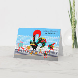 Portuguese Rooster Gifts and Baubles Parade Card