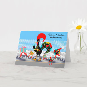 Portuguese Rooster Gifts and Baubles Parade Card