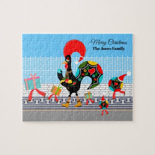 Portuguese Rooster Gifts and Baubles Parade Jigsaw Puzzle