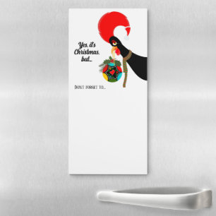 Portuguese Rooster Holly Christmas bauble Magnetic Notepad