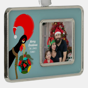 Portuguese Rooster Holly Christmas bauble Ornament