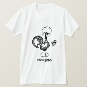 Portuguese Rooster Modern Silhouette T-Shirt