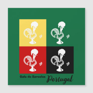 Portuguese Rooster of Barcelos colorful pattern