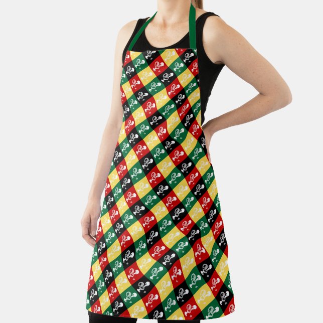 Portuguese Rooster of Barcelos colorful pattern Apron (Insitu)