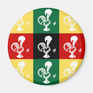 Portuguese Rooster of Barcelos colorful pattern Magnet