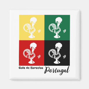 Portuguese Rooster of Barcelos colorful pattern Magnet