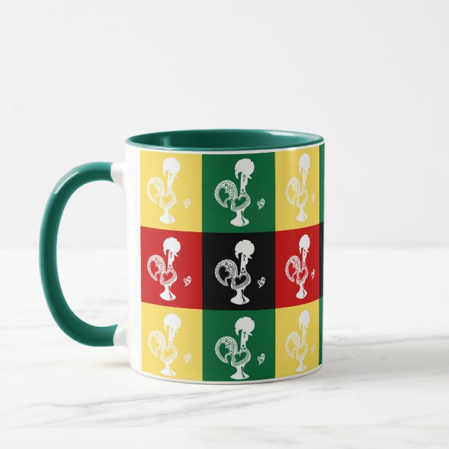 Portuguese Rooster of Barcelos colorful pattern Mug (Left)