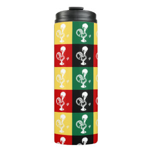 Portuguese Rooster of Barcelos colorful pattern Thermal Tumbler