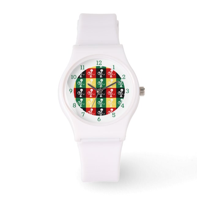 Portuguese Rooster of Barcelos colorful pattern Watch (Front)