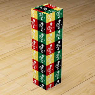 Portuguese Rooster of Barcelos colorful pattern Wine Box