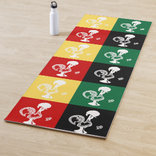 Portuguese Rooster of Barcelos colorful pattern Yoga Mat