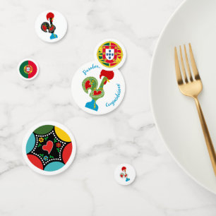 Portuguese Rooster of Luck Confetti