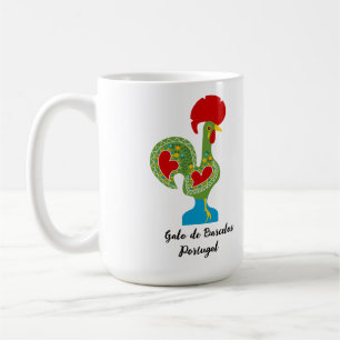 Portuguese Rooster of Luck in green color Coffee Mug