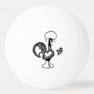 Portuguese Rooster of luck Ping Pong Ball
