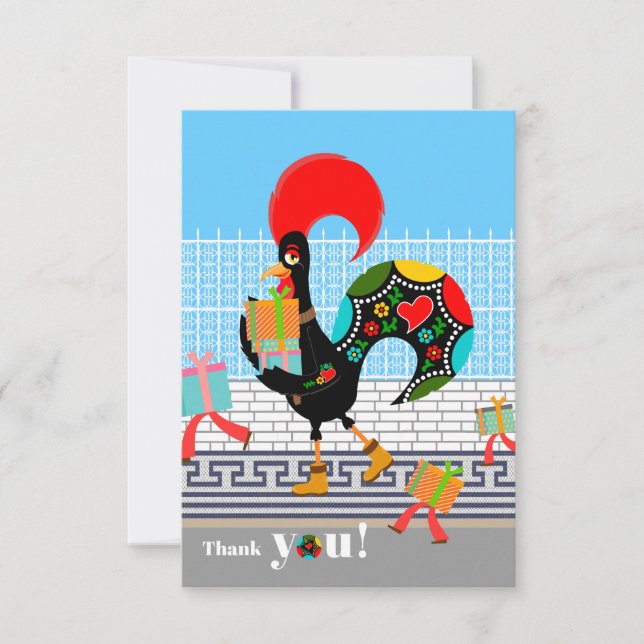 Portuguese Rooster Parade Kids Birthday Party (Front)