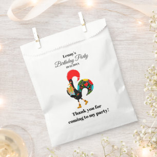 Portuguese Rooster Parade Kids Birthday Party Favor Bag