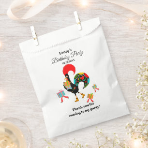 Portuguese Rooster Parade Kids Birthday Party Favor Bag