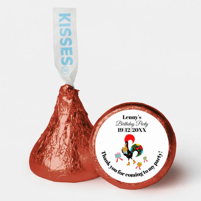 Portuguese Rooster Parade Kids Birthday Party Hershey®'s Kisses® (Front)