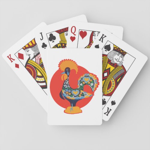 Portuguese Rooster Playing Cards