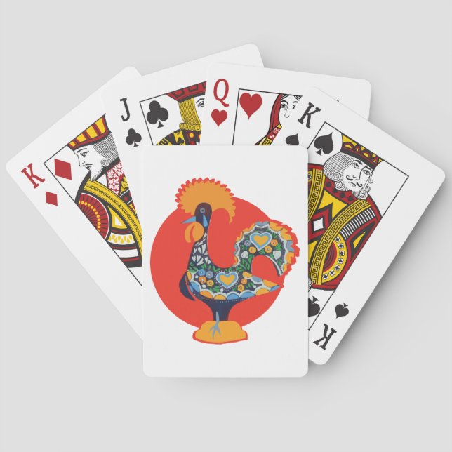 Portuguese Rooster Poker Cards (Back)