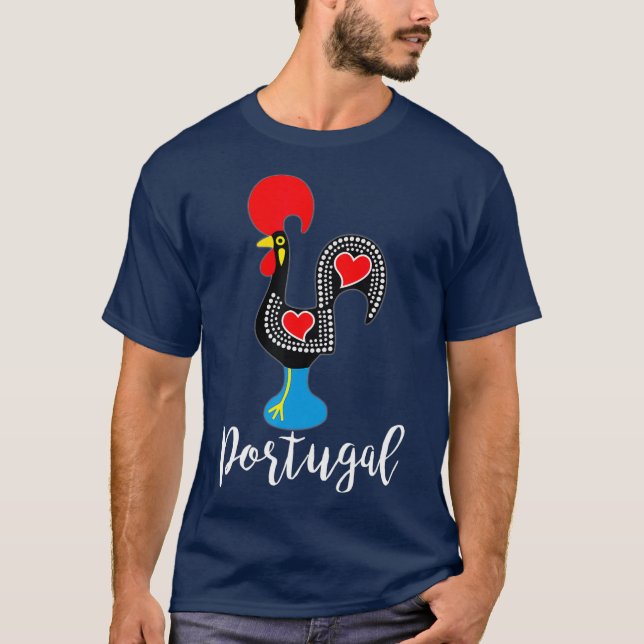 Portuguese Rooster Portugal Galo de Barcelos T-Shirt (Front)