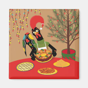 Portuguese Rooster Sweet Christmas Magnet