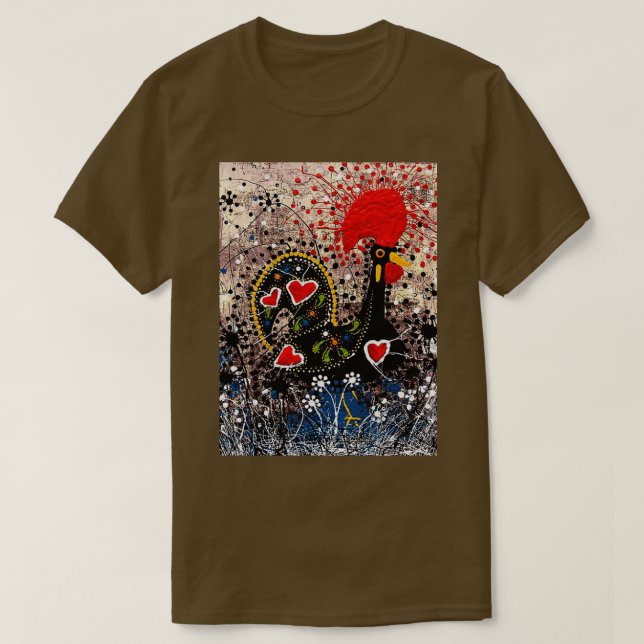 Portuguese Rooster  T-Shirt (Design Front)