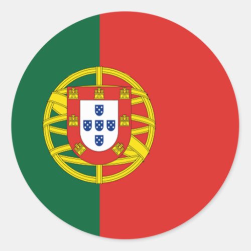 Portuguese rounded flag stickers