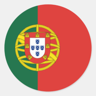 Portuguese rounded flag stickers