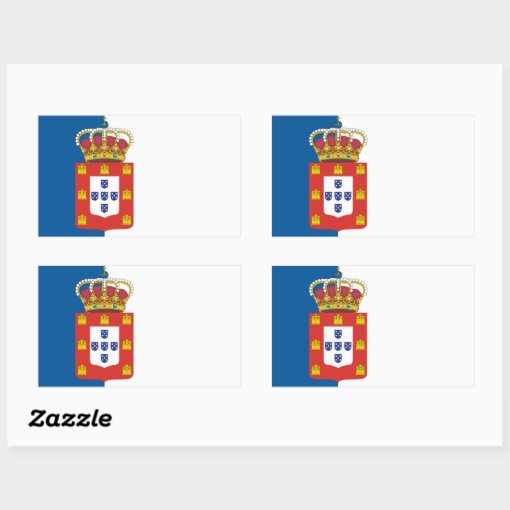 Portuguese Royal Flag Sticker | Zazzle