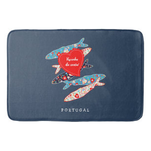 Portuguese sardines bath mat