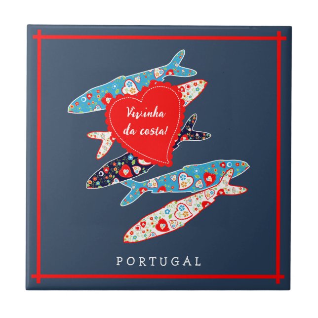 Portuguese sardines ceramic tile (Front)